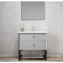 Boston Light Grey Wall Hung Vanity 750 Cabinet Only